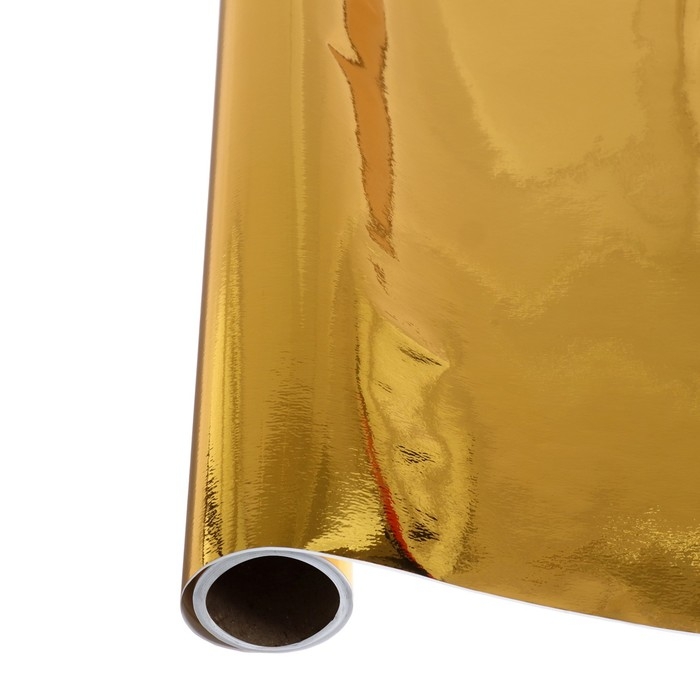 Пленка самоклеящаяся, металлизированная, золотая, 0.45 х 3 м, 30 мкм Пленка самоклеящаяся, металлизированная, золотая, 0.45 х 3 м, 30 мкм