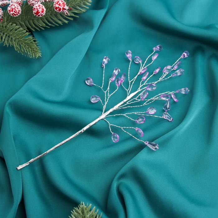 Декор  Декор "Хрустальная сказка" 23 см, капелька сиреневая