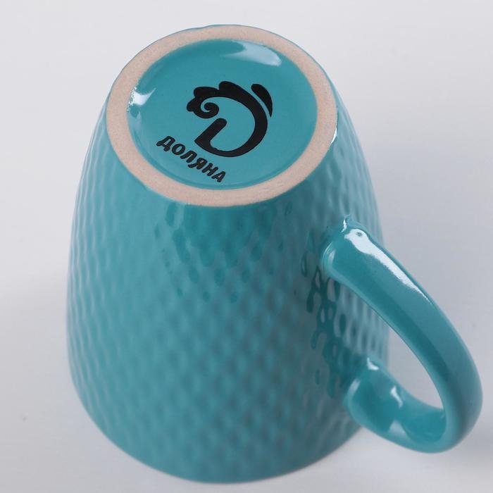 Кружка керамическая Доляна «Лилу», 190 мл, цвет голубой Кружка керамическая Доляна «Лилу», 190 мл, цвет голубой