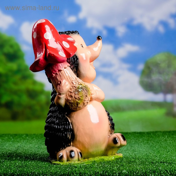 Садовая фигура Садовая фигура "Еж Весельчак с грибочком" 32х15см