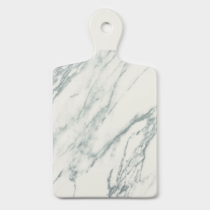 Блюдо фарфоровое для подачи Magistro Real Marble, 25×14 см