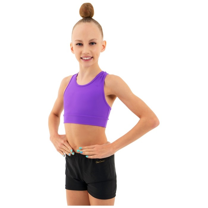 Топ-борцовка для гимнастики и танцев Grace Dance, р. 42, цвет фиолетовый Топ-борцовка для гимнастики и танцев Grace Dance, р. 42, цвет фиолетовый
