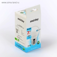 Лампа cветодиодная Smartbuy, Е27, G45, 7 Вт, 4000 К, дневной белый свет