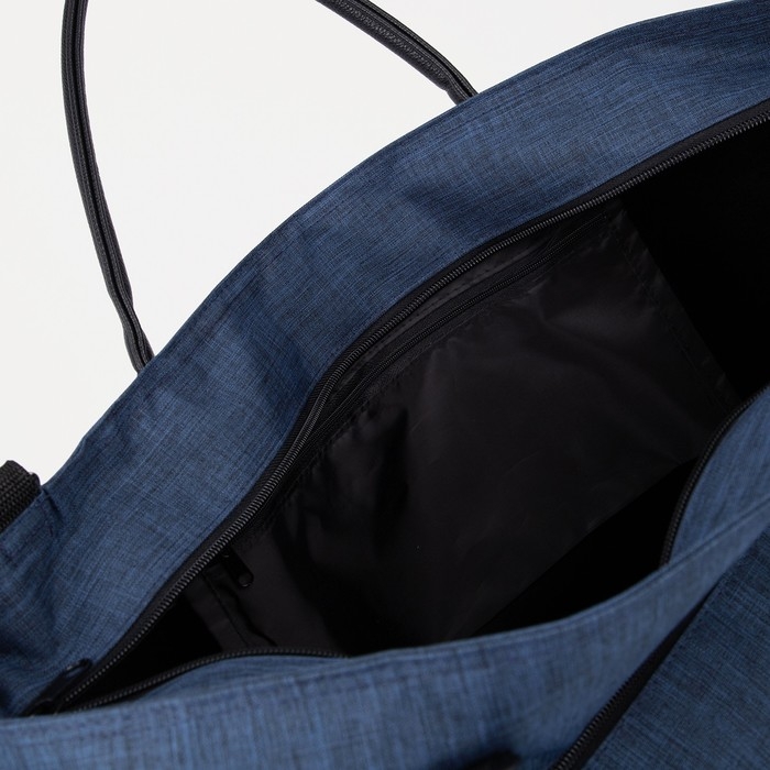 Сумка дорожная на молнии, н/карман, длинный ремень, цвет синий Сумка дорожная на молнии, н/карман, длинный ремень, цвет синий