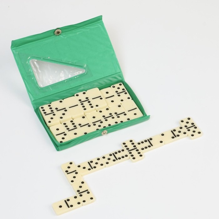 Домино Домино "Форкас", 9 х 15 см, костяшка 4 х 2 см, зеленое