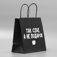 Пакет подарочный, упаковка, «Так себе, а не подарок», 22 х 22 х 11 см