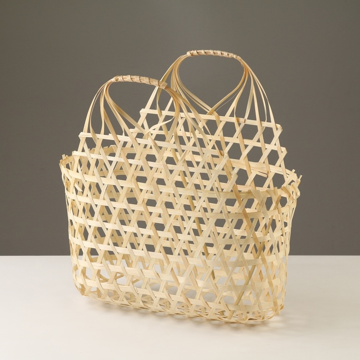 Корзина плетеная, 30х14х18/30 см, бамбук Корзина плетеная, 30х14х18/30 см, бамбук
