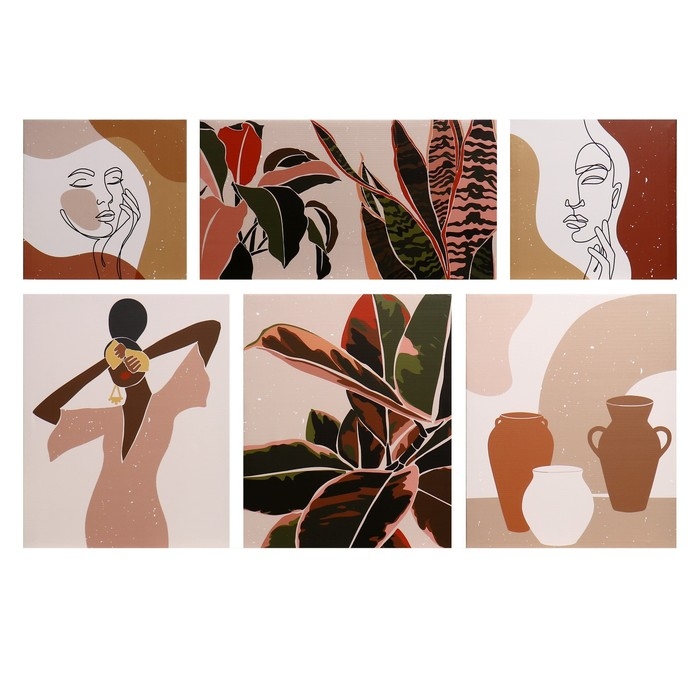 Модульная картина  Модульная картина "Веритате" 114х70 см (30х30, 30х30, 38х47, 38х47, 38х47, 54х30) 114х70 см