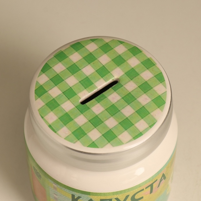 Копилка керамика  Копилка керамика "Капуста консервированная" 11,5х11,5х14,3 см