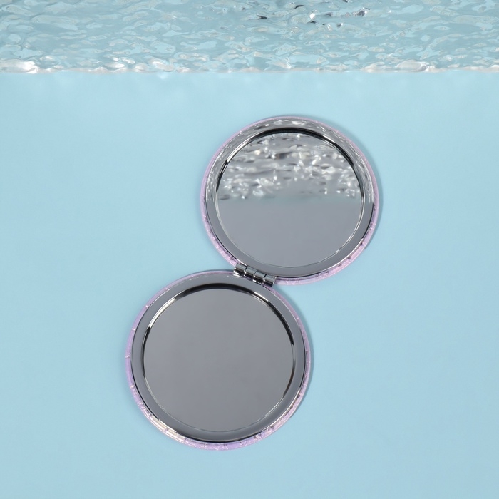 Зеркало складное «Крокодил», d = 7,5 см, цвет нежно - розовый Зеркало складное «Крокодил», d = 7,5 см, цвет нежно - розовый