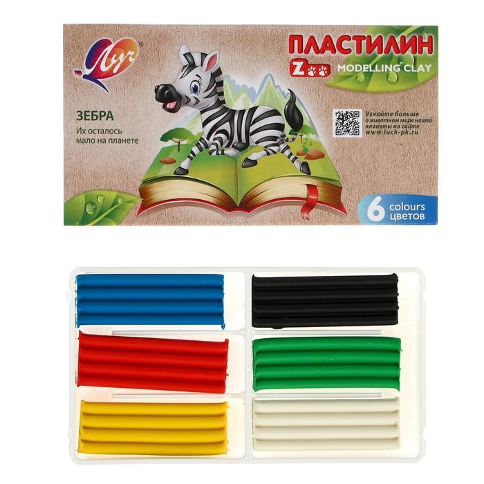 Пластилин 6 цветов 90 г ZOO Пластилин 6 цветов 90 г ZOO