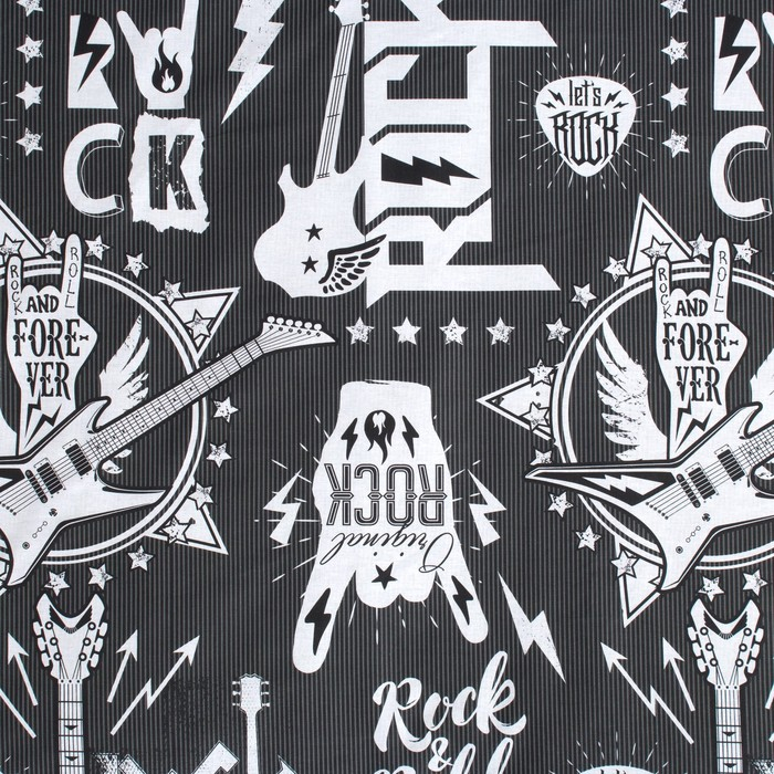 Постельное бельё Постельное бельё "Этель" 2 сп Rock&Roll 175*215 см, 200*220 см, 70*70 см -2 шт,100% хл, бязь 125 г/м2