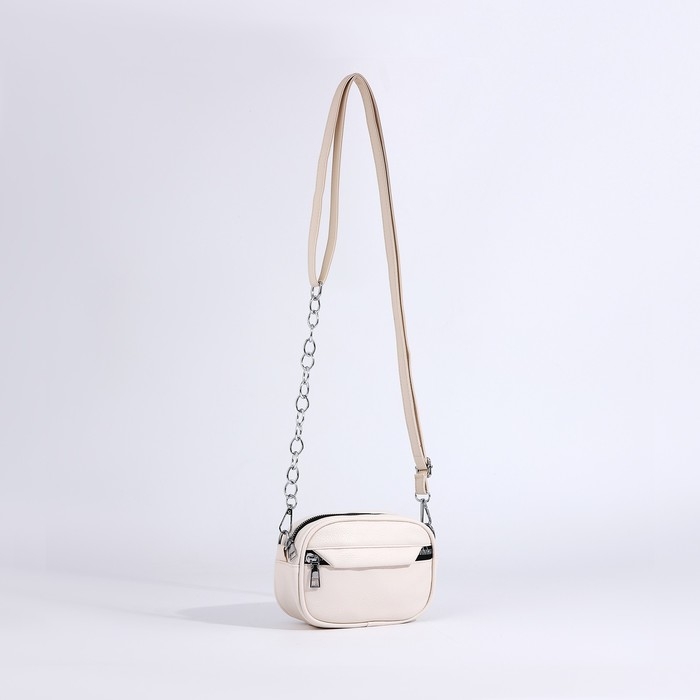 Сумка кросс-боди на молнии, цвет бежевый Сумка кросс-боди на молнии, цвет бежевый