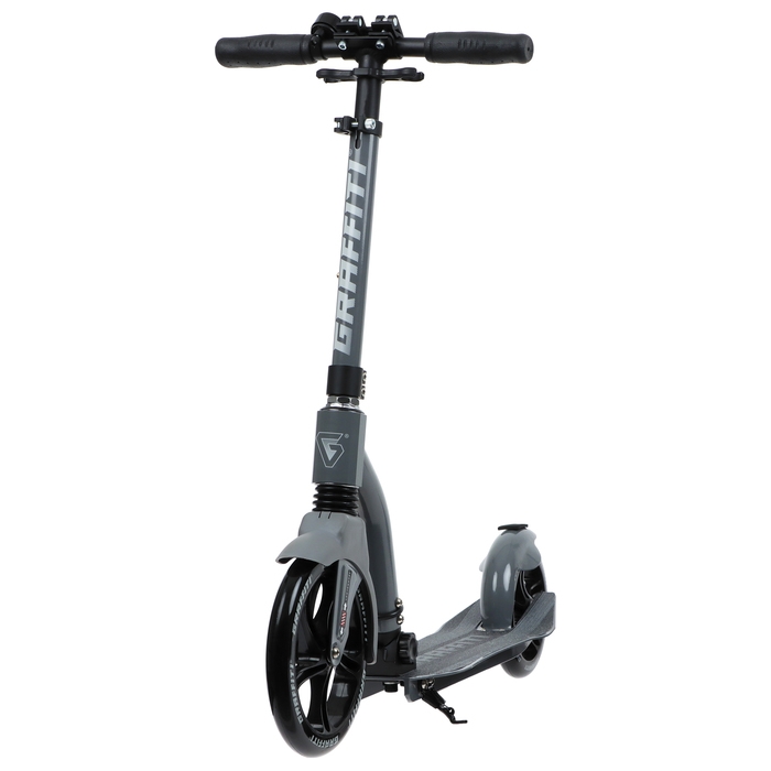 Самокат городской GRAFFITI Cross 230, колёса PU 230/180 мм, с передним амортизатором, ABEC 9 Carbon Самокат городской GRAFFITI Cross 230, колёса PU 230/180 мм, с передним амортизатором, ABEC 9 Carbon