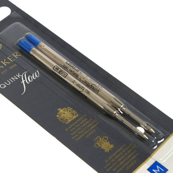 Стержень шариковый Parker QuinkFlow Z08, перо M, 1 мм, синие чернила, в блистере (2шт) Стержень шариковый Parker QuinkFlow Z08, перо M, 1 мм, синие чернила, в блистере (2шт)