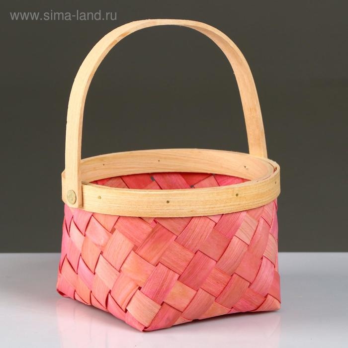 Набор корзин плетеных, секвойя, D22х13/28 см, D17х11/24 см, 2 шт., розовый Набор корзин плетеных, секвойя, D22х13/28 см, D17х11/24 см, 2 шт., розовый