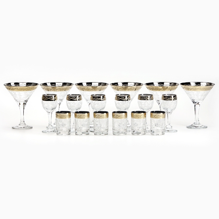 Мини-бар "Вдохновение" барная стойка, 6 мартини, 6 рюмок, 6 стопок