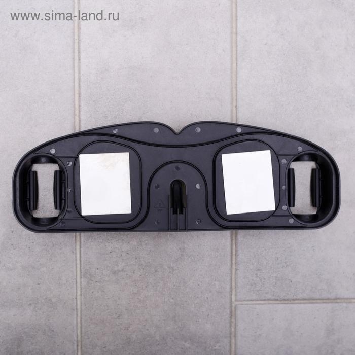 Держатель для швабр, 30×10×5 см, на липучке, с крючком, цвет МИКС Держатель для швабр, 30×10×5 см, на липучке, с крючком, цвет МИКС