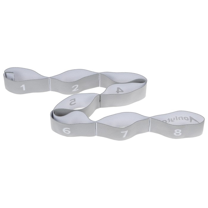 Эспандер-лента ONLYTOP, эластичная, с захватами, 90х4 см, цвет серый Эспандер-лента ONLYTOP, эластичная, с захватами, 90х4 см, цвет серый