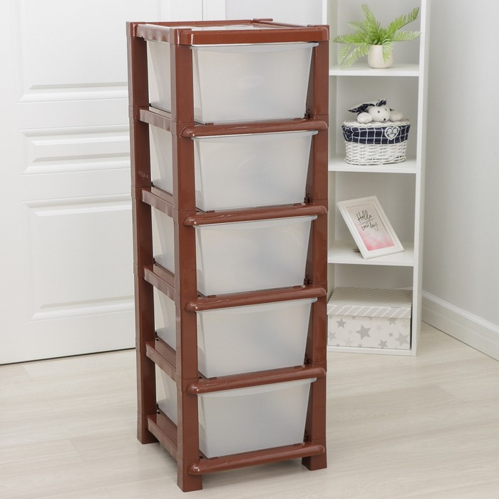 Комод 5-ти секционный «Модуль», цвет коричневый Комод 5-ти секционный «Модуль», цвет коричневый