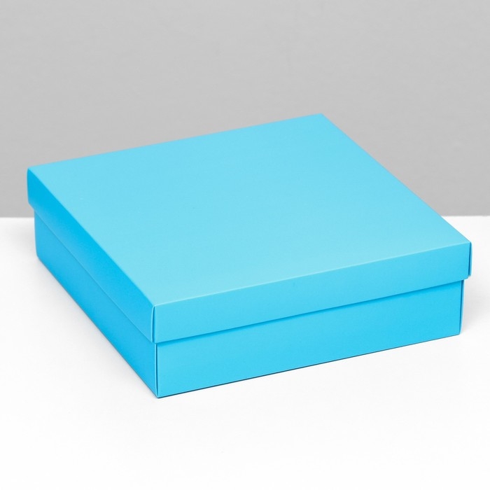 Коробка подарочная складная, упаковка, крышка-дно, бирюзовая, 20 х 20 х 6 см Коробка подарочная складная, упаковка, крышка-дно, бирюзовая, 20 х 20 х 6 см