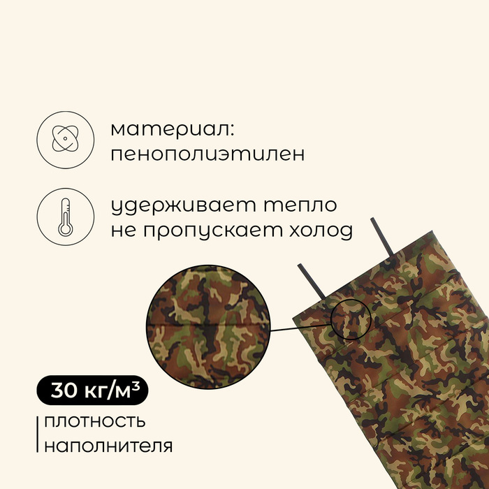 Коврик туристический maclay, складной, 180х60х1 см, цвет МИКС Коврик туристический maclay, складной, 180х60х1 см, цвет МИКС