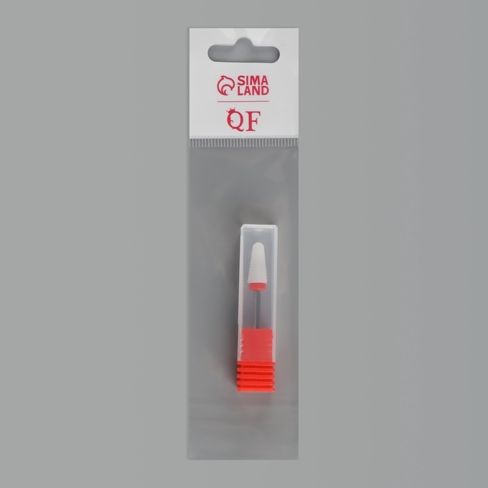 Фреза керамическая для маникюра «Конус», мелкая нарезка, 6 × 13 мм, в пластиковом футляре, цвет белый Фреза керамическая для маникюра «Конус», мелкая нарезка, 6 × 13 мм, в пластиковом футляре, цвет белый