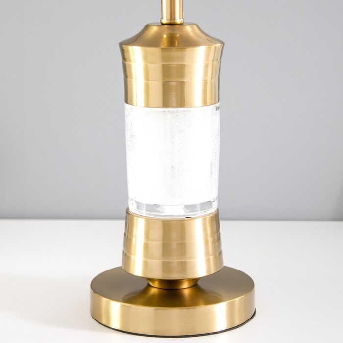 Лампа настольная с подсветкой Лампа настольная с подсветкой "Сокора" 1x60Вт E27 золото 28х28х48 см RISALUX