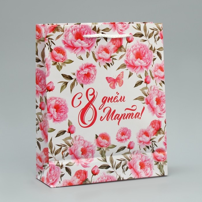 Пакет подарочный ламинированный, упаковка, «8 марта», ML 21 х 25 х 8 см Пакет подарочный ламинированный, упаковка, «8 марта», ML 21 х 25 х 8 см