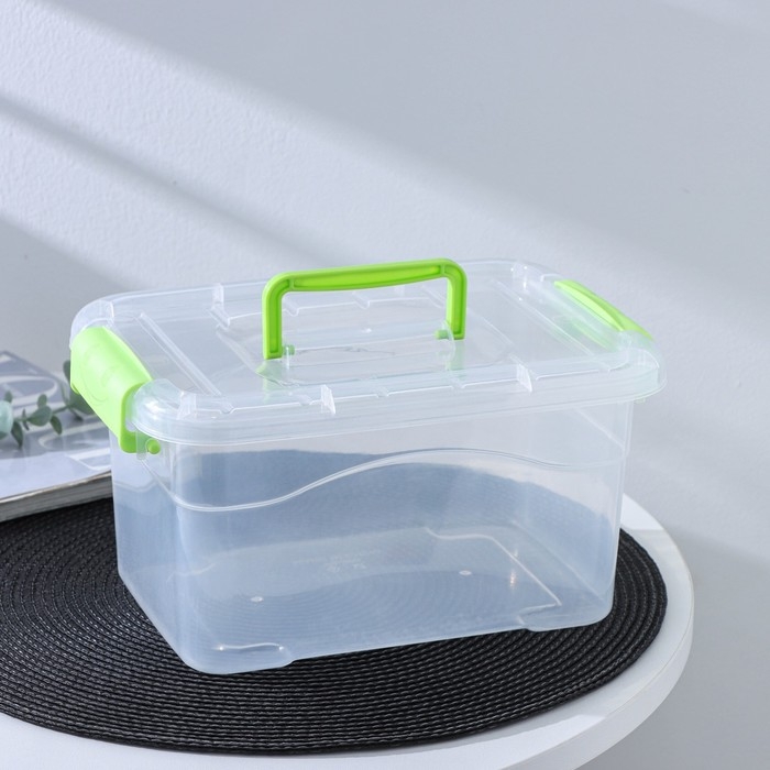 Контейнер для хранения пластиковый с крышкой «Дипломат», 25×17,5×13 см, цвет МИКС Контейнер для хранения пластиковый с крышкой «Дипломат», 25×17,5×13 см, цвет МИКС