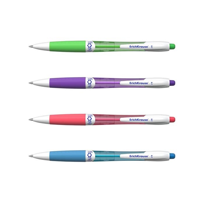 Ручка шариковая автоматическая FIORE, узел 0.7 мм, чернила синие, резиновый держатель, длина линии письма 1000 метров, МИКС Ручка шариковая автоматическая FIORE, узел 0.7 мм, чернила синие, резиновый держатель, длина линии письма 1000 метров, МИКС