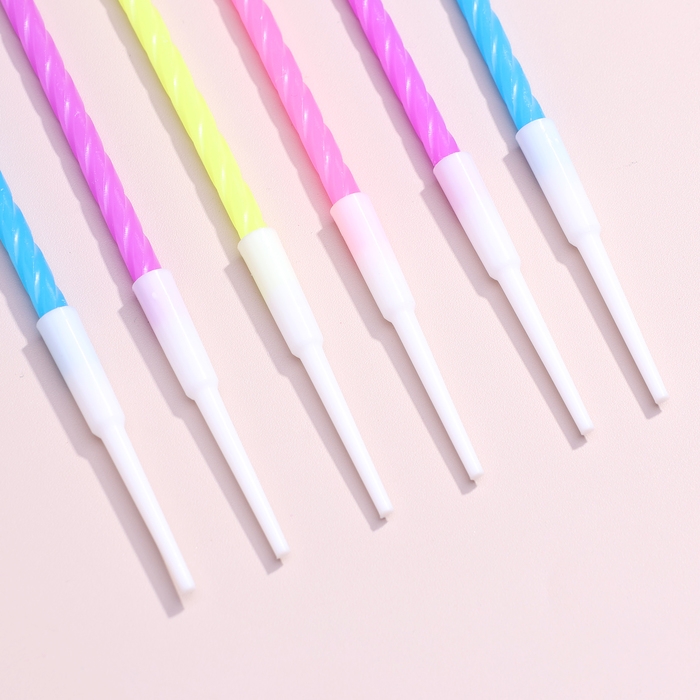 Свечи для торта  Свечи для торта "Неон", 12 шт, разноцветные, высокие, 10 см