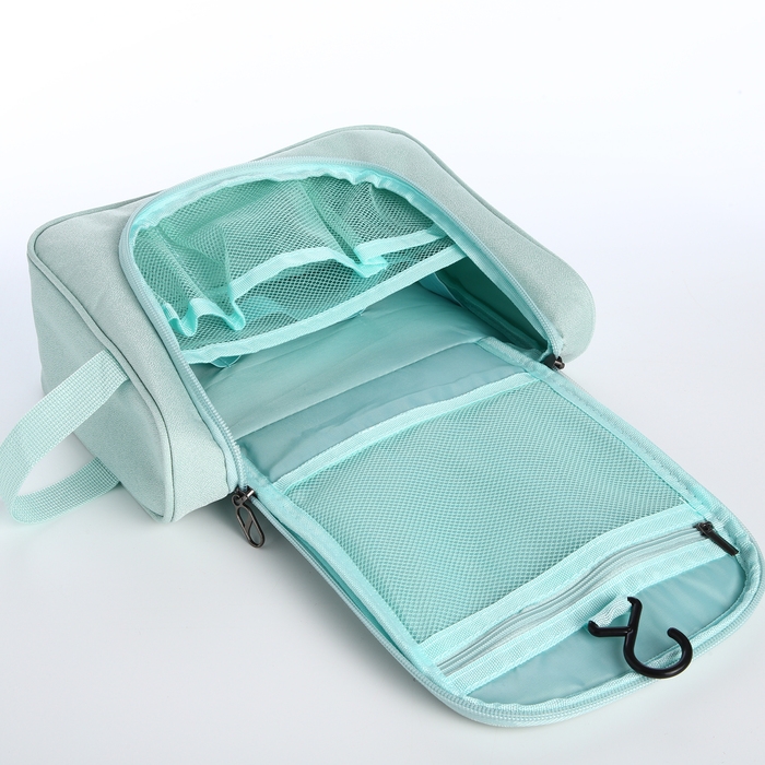 Косметичка на молнии, цвет мятный Косметичка на молнии, цвет мятный