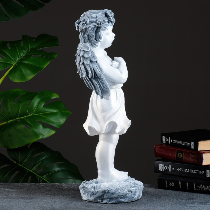 Фигура Фигура "Ангел с венком" античный 48х23х20см