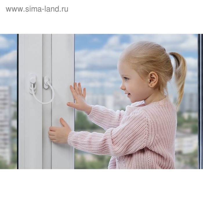 Замок блокиратор на окно, цвет белый, Roxy kids Замок блокиратор на окно, цвет белый, Roxy kids