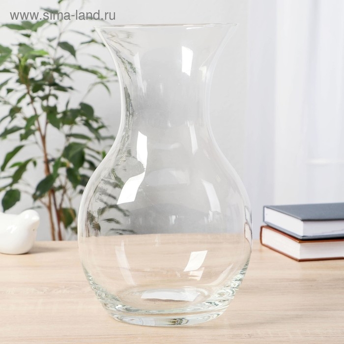 Ваза  Ваза "Мирабелла" большая d-13см  h-27х15см, V-3,15л (2538) прозрачная