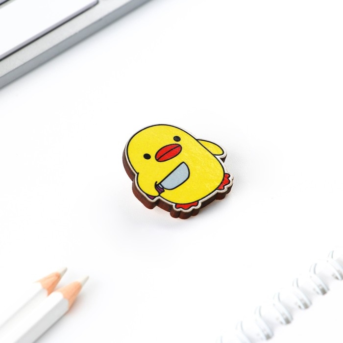 Значок «Опасная утка», 3 х 3 см Значок «Опасная утка», 3 х 3 см