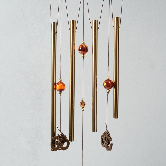 Музыка ветра металл Музыка ветра металл "Ом - слово силы" 4 трубки 1,8х16х57 см