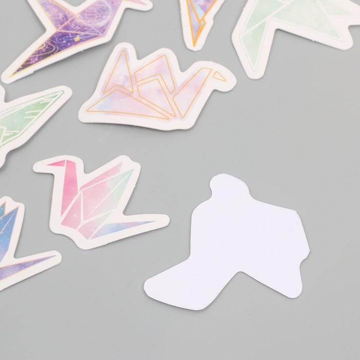 Наклейки для творчества Наклейки для творчества "Бумажные журавлики" набор 46 шт 6,4х4,4 см