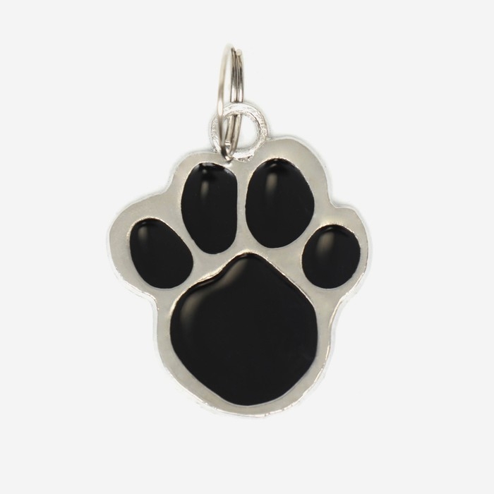 Адресник под гравировку  Адресник под гравировку "Лапа", фасовка по 6 шт, 2,6 х 3,2 см, микс цветов