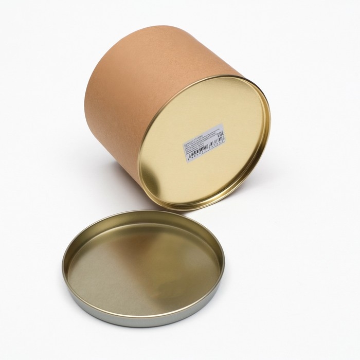 Тубус 120х100 мм (80 мм внутренняя высота), картон, металлическая крышка Тубус 120х100 мм (80 мм внутренняя высота), картон, металлическая крышка