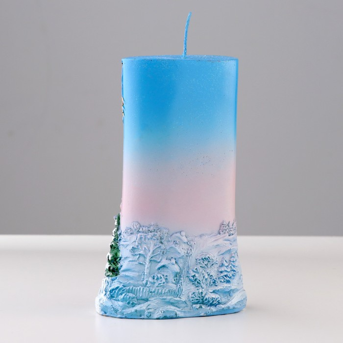 Свеча - цилиндр "Зимняя рябина", 9,5х4х15,5 см