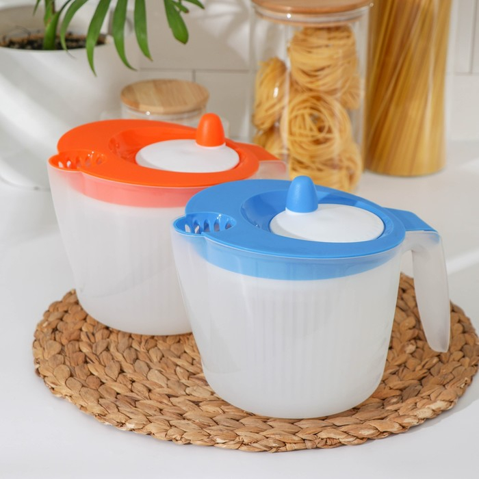 Сушилка для зелени с мерным кувшином, 1950 мл, 23×17×15 см, цвет МИКС Сушилка для зелени с мерным кувшином, 1950 мл, 23×17×15 см, цвет МИКС