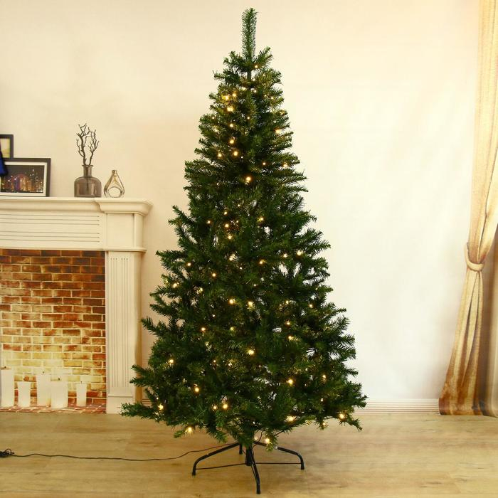 Ёлка фиброоптичесская Ёлка фиброоптичесская "Эксклюзив" огоньки, 240 см d нижнего яруса 120 см 950 веток