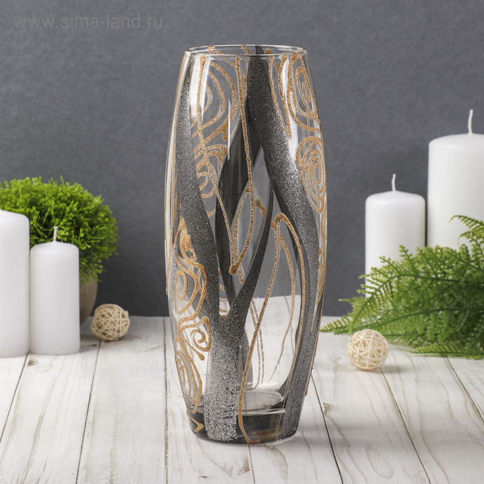 Ваза Ваза "Серебристые волны" d-7.5х11х26 см