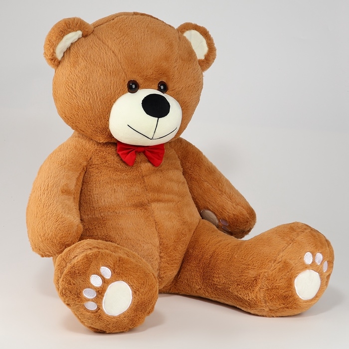 Мягкая игрушка «Медведь», с красным бантиком, 70 см, цвет коричневый Мягкая игрушка «Медведь», с красным бантиком, 70 см, цвет коричневый