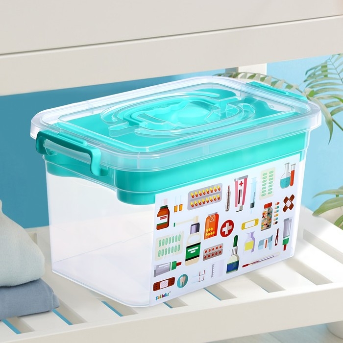 Ящик для хранения «Аптечка», с вкладышем, 6,5 л Ящик для хранения «Аптечка», с вкладышем, 6,5 л