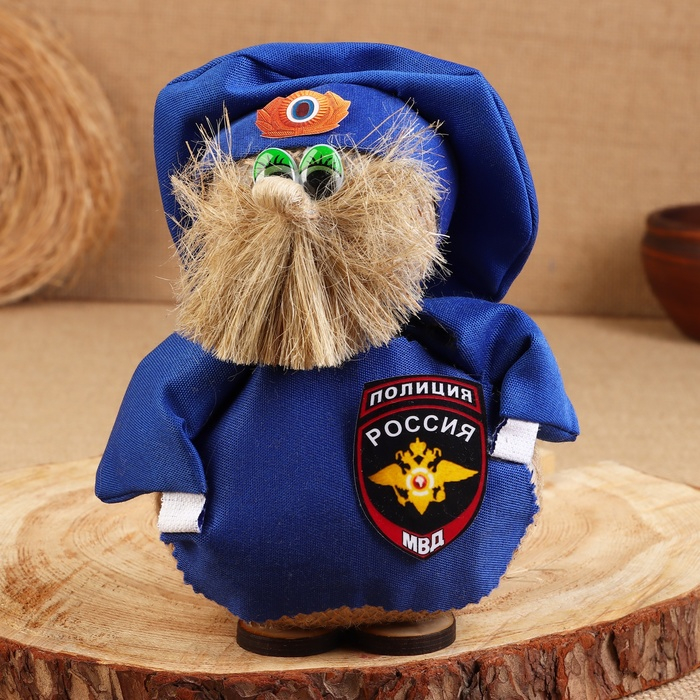Оберег «Домовой Нафаня», полицейский, 15 см, микс Оберег «Домовой Нафаня», полицейский, 15 см, микс