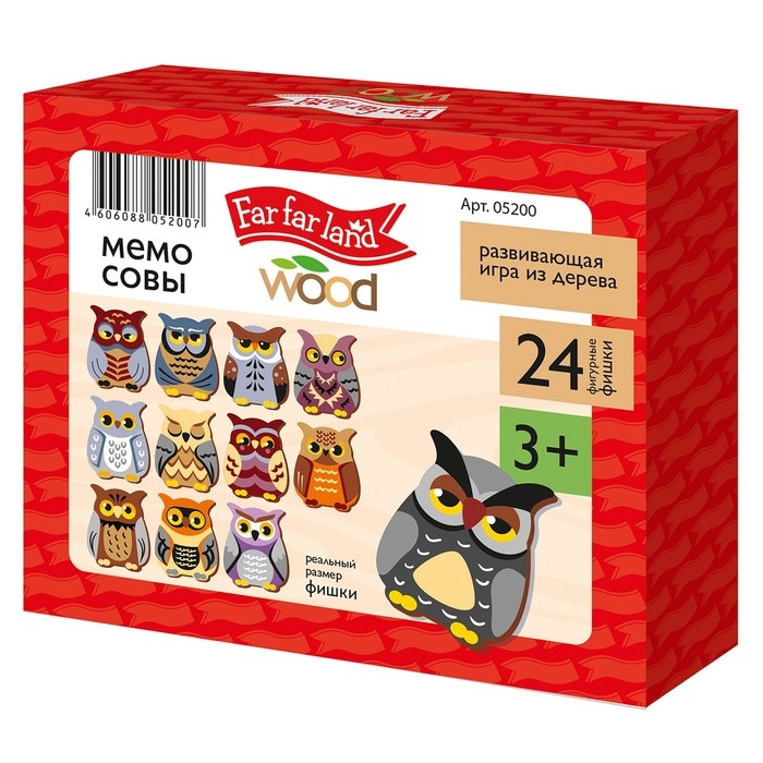 Игра настольная «МЕМО Совы. Far far land wood», 24 шт. Игра настольная «МЕМО Совы. Far far land wood», 24 шт.