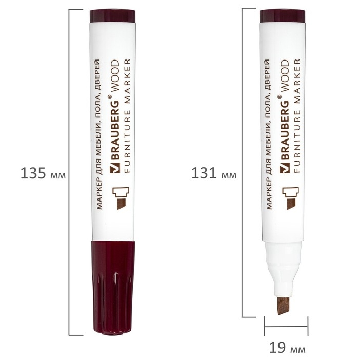 Маркеры 6цв для дерева, BRAUBERG WOOD 152203 Маркеры 6цв для дерева, BRAUBERG WOOD 152203